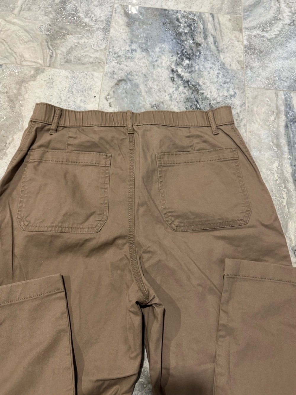 G.H. Bass & Co. Women's Cropped Straight Chinos in Brown - Picture 3 of 6